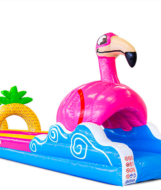 Glissade sur le ventre flamant rose